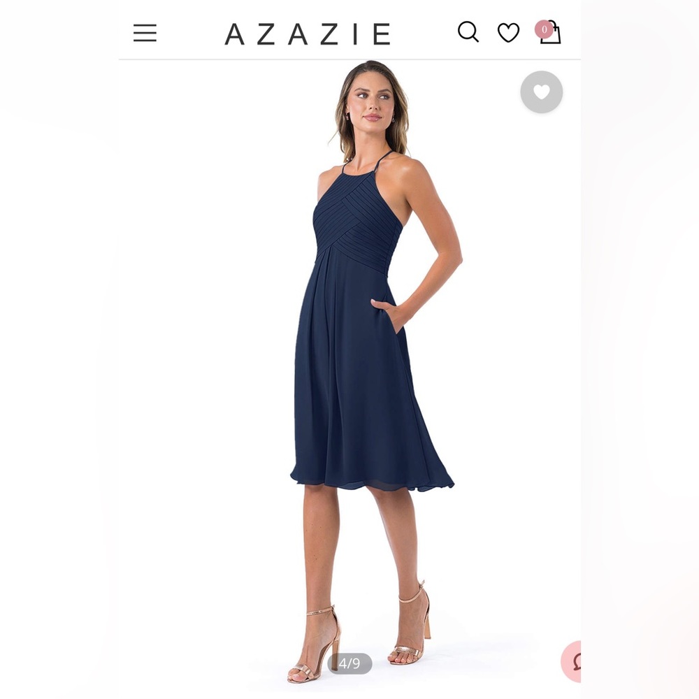 Azazie Adriana Dark Navy Dress